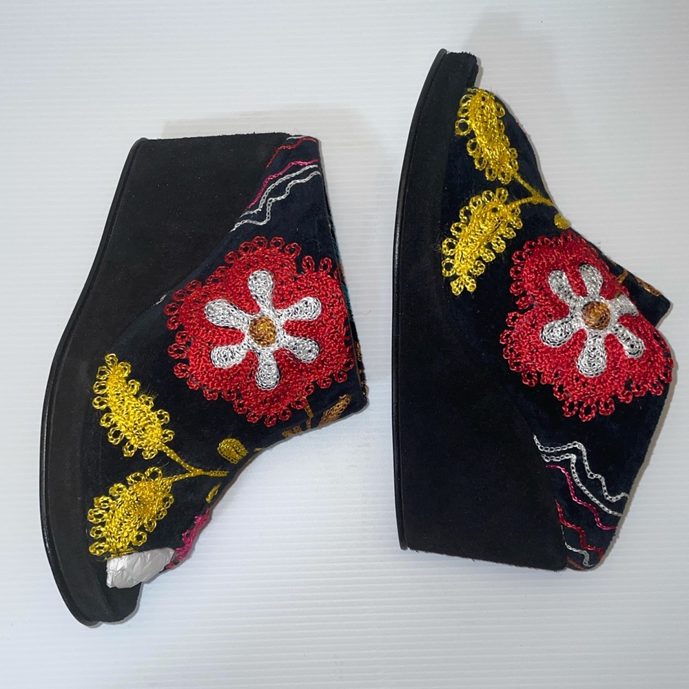 Rockwell Tharp St. Barts Artistic Open-toe Wedge